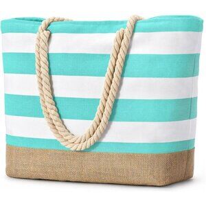Beach Bags, Large Canvas Tote Bag Light Green